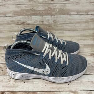 Nike Lunar Flyknit Chukka HTM 599347-410 Snow Pack Blue Sneakers Men's Size 8